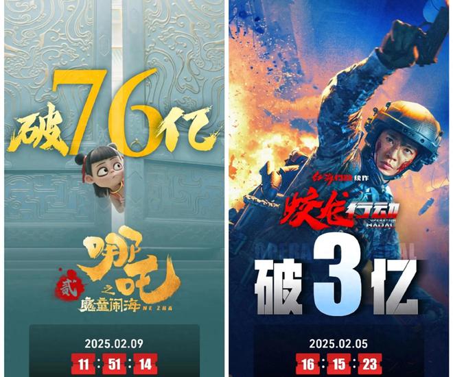 2》票房76亿《蛟龙行动》票房3亿！qy千亿球友会经过对比差距太大《哪吒(图2)