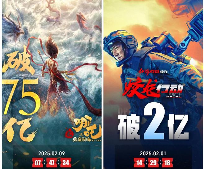 2》票房76亿《蛟龙行动》票房3亿！qy千亿球友会经过对比差距太大《哪吒(图3)